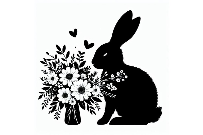 bundle-of-a-rabbit-bunny-with-a-bouquet-of-flowers