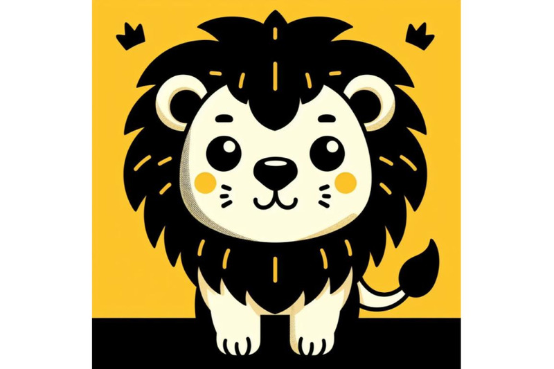 bundle-of-cute-lion-cartoon