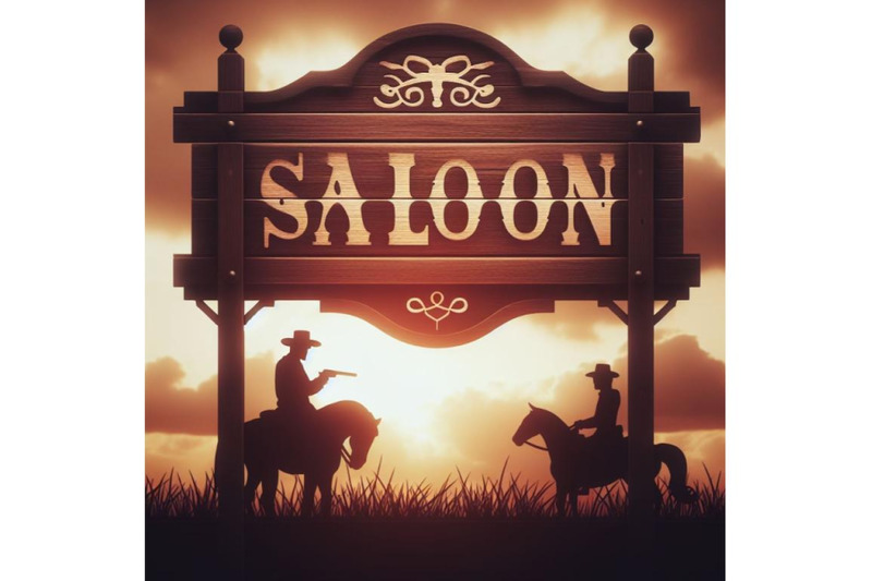 bundle-of-saloon-wooden-sign-vintage-retro