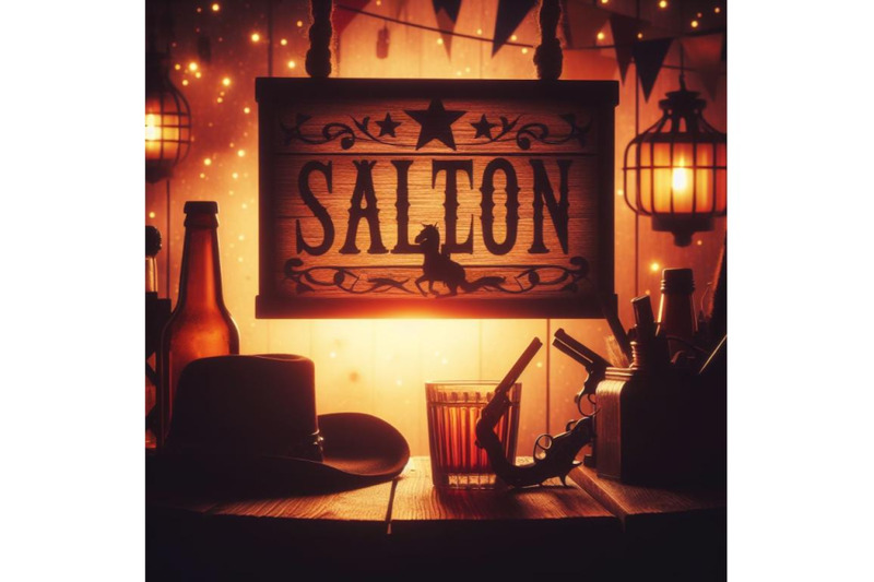 bundle-of-saloon-wooden-sign-vintage-retro