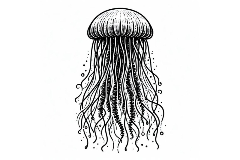 bundle-of-jellyfish-line-art-style-hand-drawn