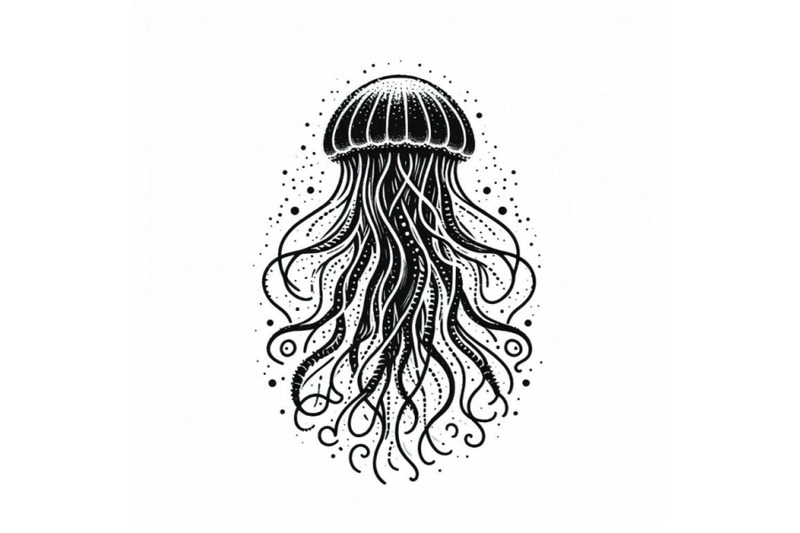 bundle-of-hand-drawn-vector-jellyfish-sea-marine-animal-collection