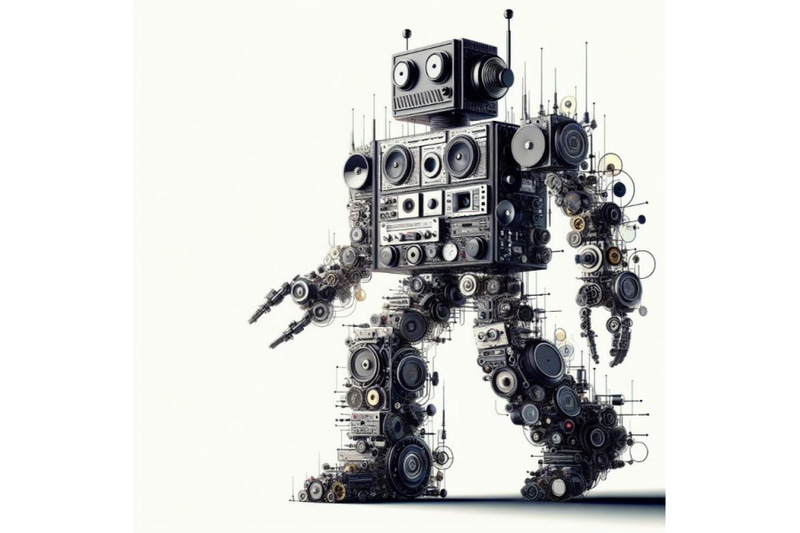 bundle-of-robot-made-of-analog-stereo-equipment-digital-art