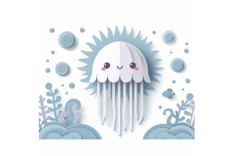 bundle-of-cute-jellyfish-paper-art