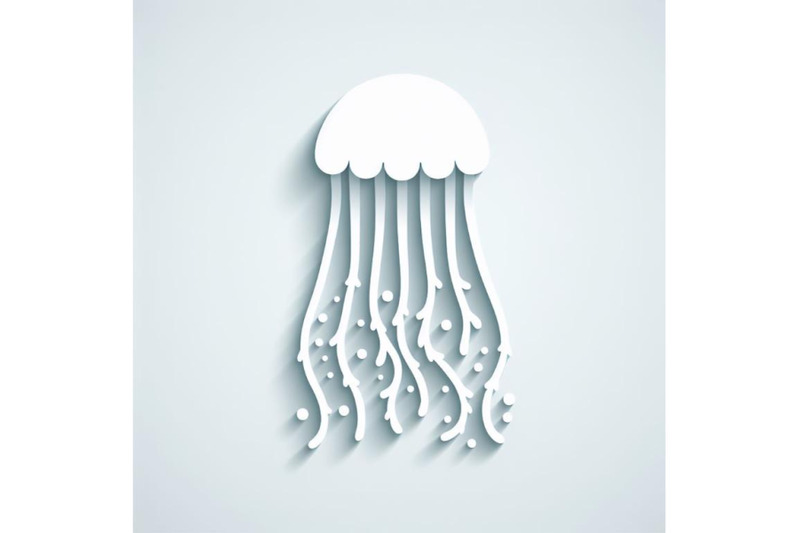 bundle-of-paper-cut-jellyfish-icon-isolated