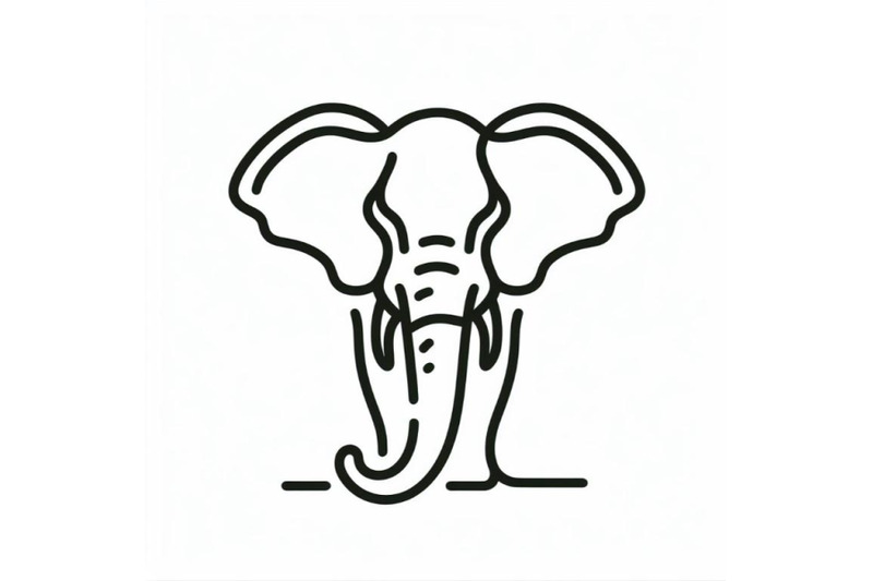 bundle-of-hand-drawn-elephant-icon-one-line-art