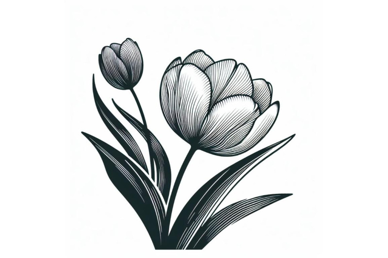 bundle-of-tulip-contour-drawing-minimal-flower