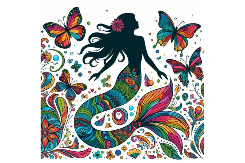 bundle-of-colorful-with-patterned-rear-mermaid-and-butterflies