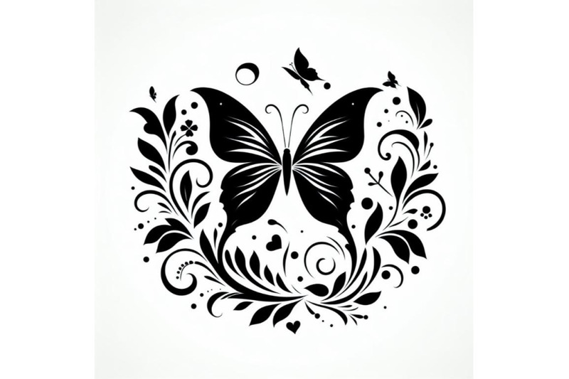 bundle-of-butterfly-design-over-white-background