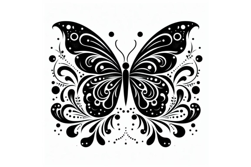 bundle-of-butterfly-design-over-white-background