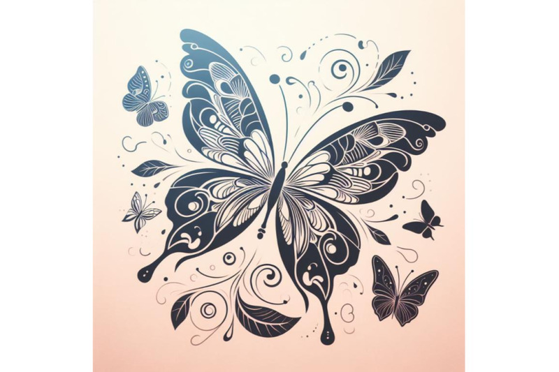 bundle-of-a-butterfly-line-art-and-pastel