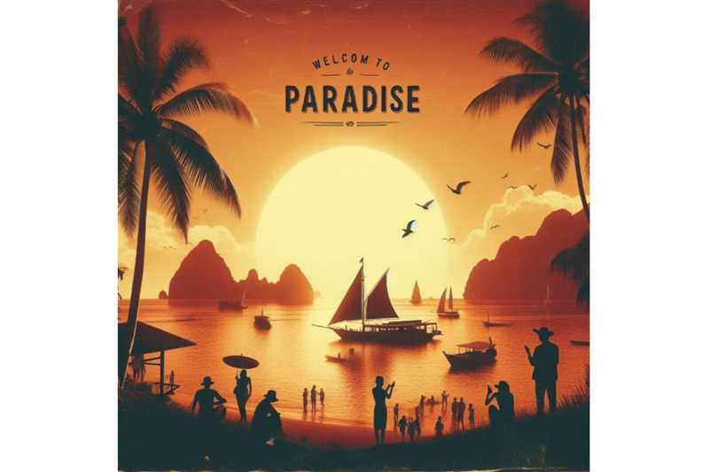 bundle-of-welcome-to-paradise-exotic-places-vintage-flyer-concept