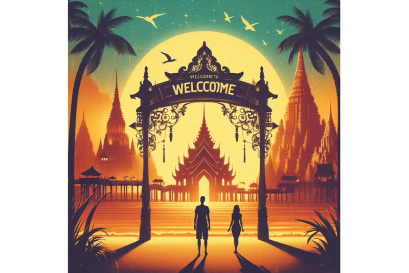 bundle-of-welcome-to-paradise-exotic-places-vintage-flyer-concept