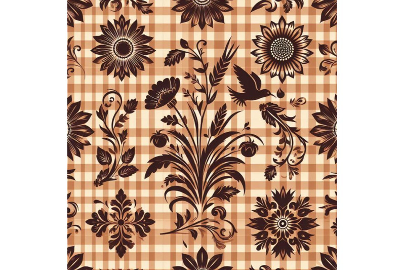 a-bundle-of-seamless-brown-checkered-pattern