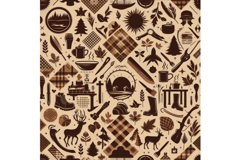 a-bundle-of-seamless-brown-checkered-pattern