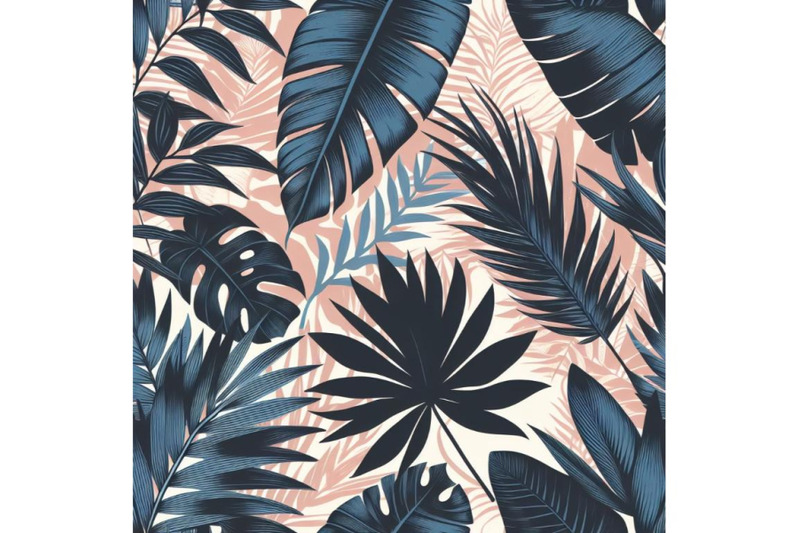 a-bundle-of-tropical-leaves-hand-drawn-seamless-pattern