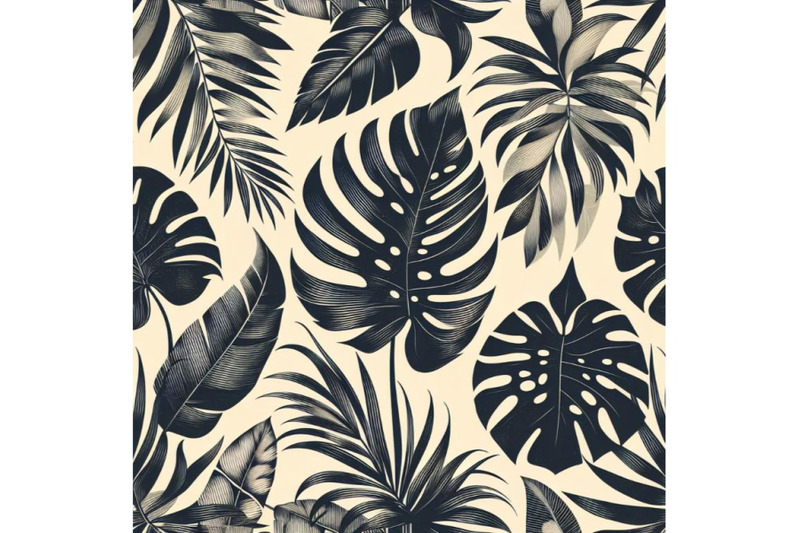 a-bundle-of-tropical-leaves-hand-drawn-seamless-pattern