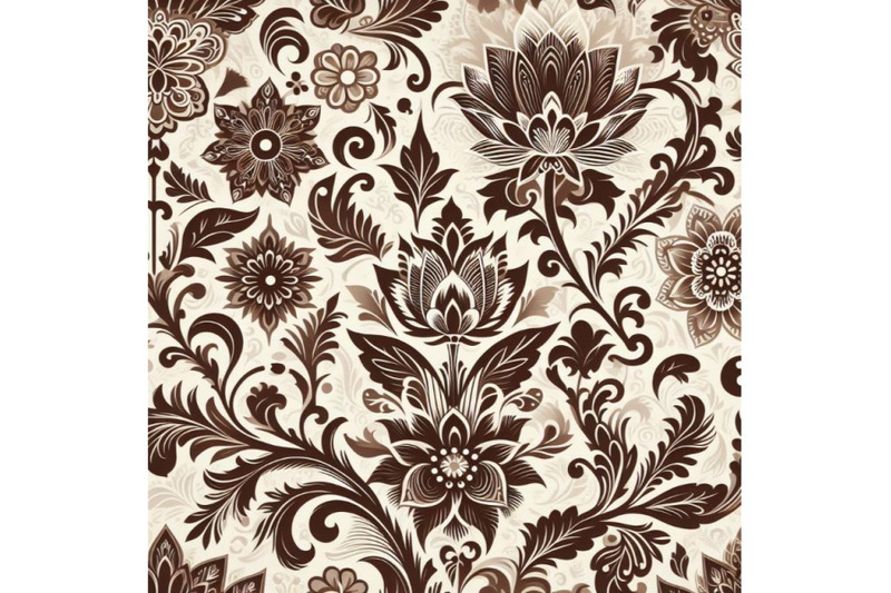 a-bundle-of-seamless-white-floral-pattern-with-vintage-brown-elements