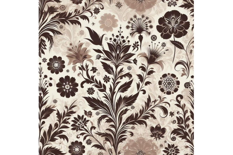 a-bundle-of-seamless-white-floral-pattern-with-vintage-brown-elements