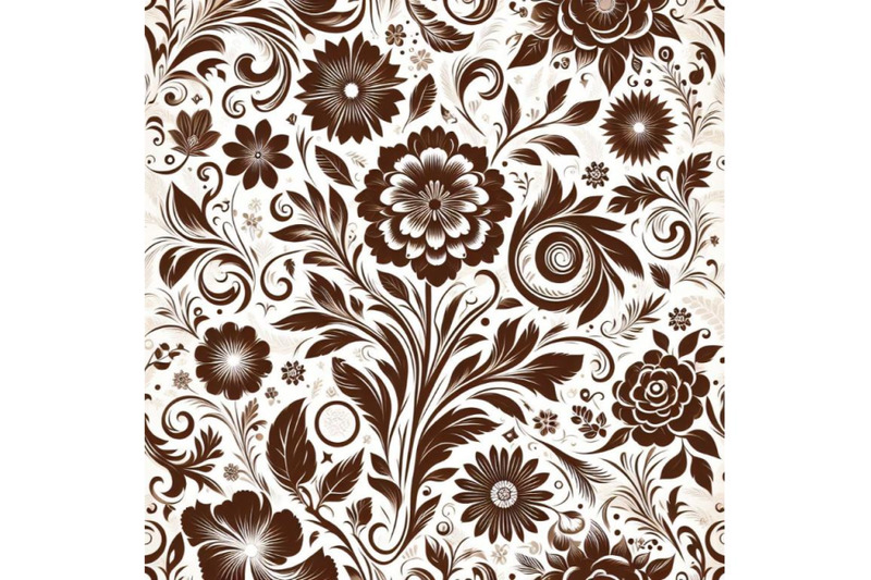 a-bundle-of-seamless-white-floral-pattern-with-vintage-brown-elements