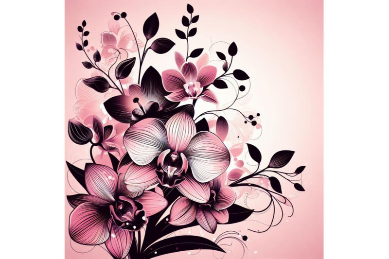 a-bundle-of-a-very-stylish-floral-background-with-pink-orchid-flowers