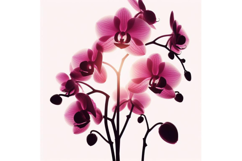 a-bundle-of-pink-orchid-pink-flowers-orchid-on-a-white-background