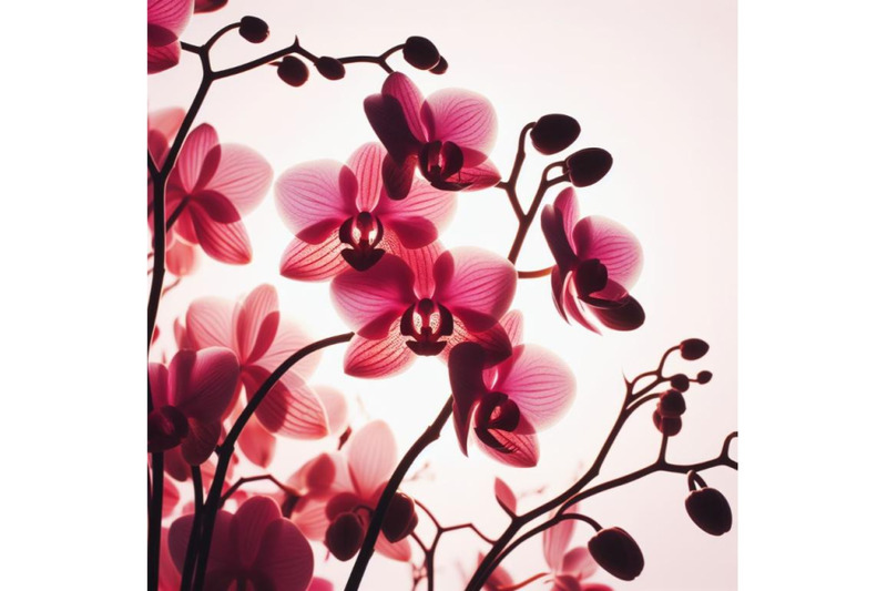 a-bundle-of-pink-orchid-pink-flowers-orchid-on-a-white-background