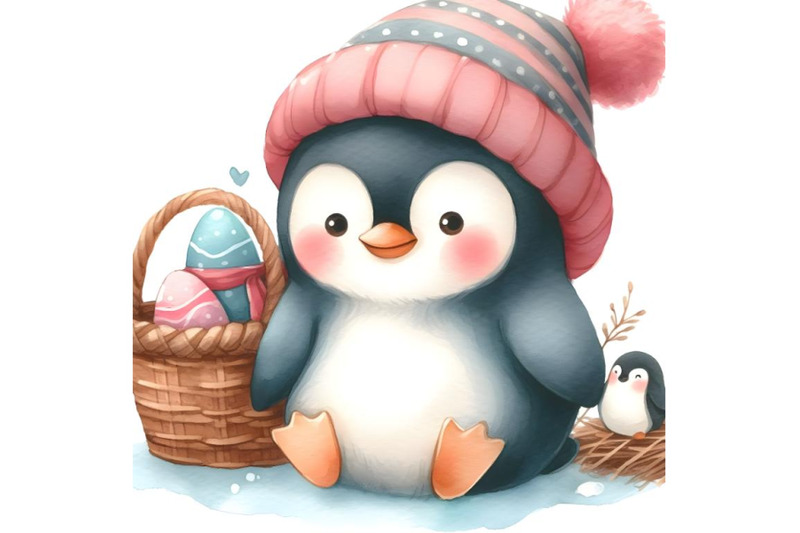 a-bundle-of-a-cute-cartoon-penguin