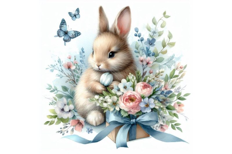 bundle-of-a-rabbit-bunny-with-a-bouquet-of-flowers