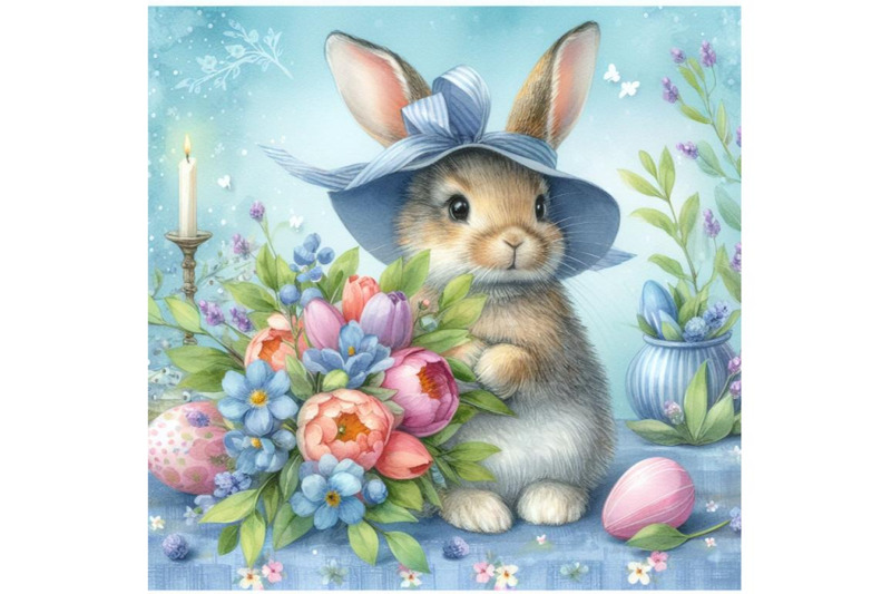 bundle-of-a-rabbit-bunny-with-a-bouquet-of-flowers