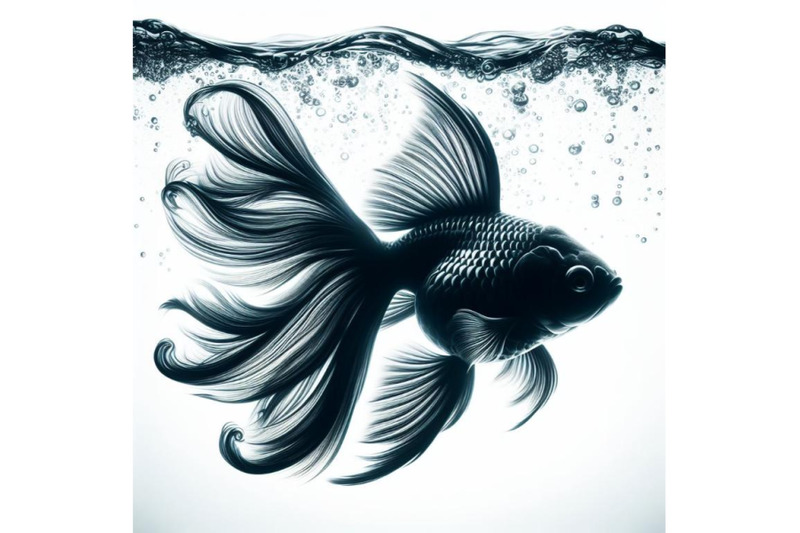 a-bundle-of-one-goldfish-isolated-on-a-white-background