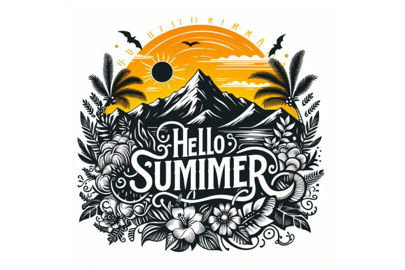 a-bundle-of-hello-summer-lettering-vector