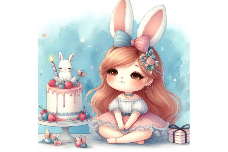 bundle-of-cute-little-bunny-girl-with-cake