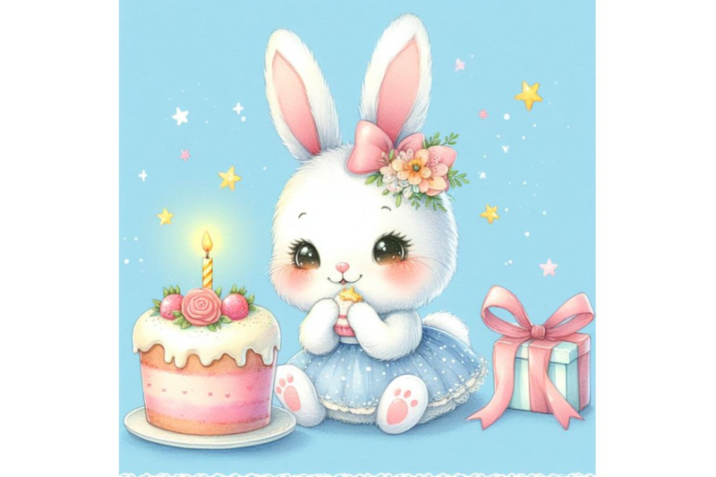 bundle-of-cute-little-bunny-girl-with-cake