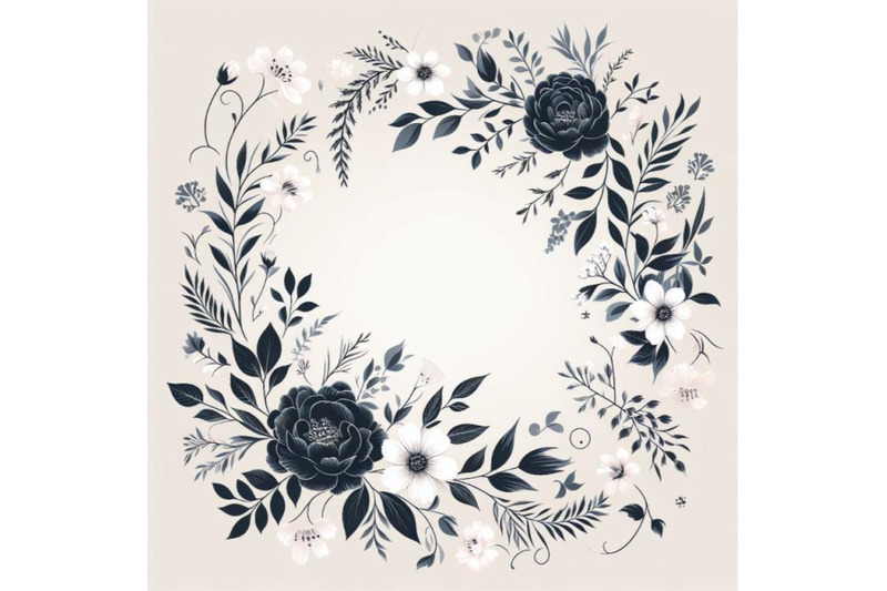 a-bundle-of-floral-frame-for-wedding-invitation