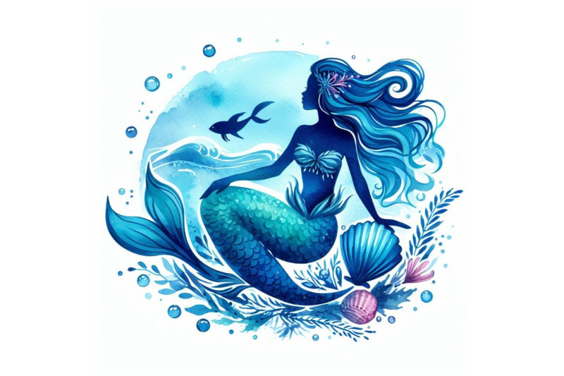 bundle-of-beautiful-mermaid-silhouette-boho-style