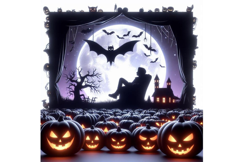 a-bundle-of-halloween-3d-movie-on-a-white-background