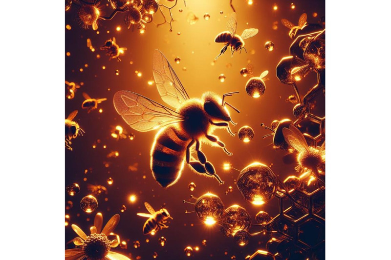 a-bundle-of-shiny-honey-bee