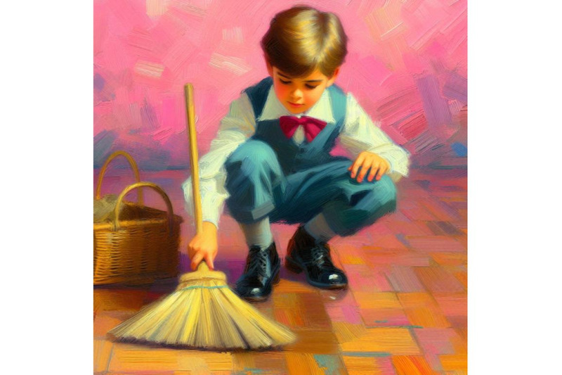 bundle-of-a-boy-diligently-sweep-floor