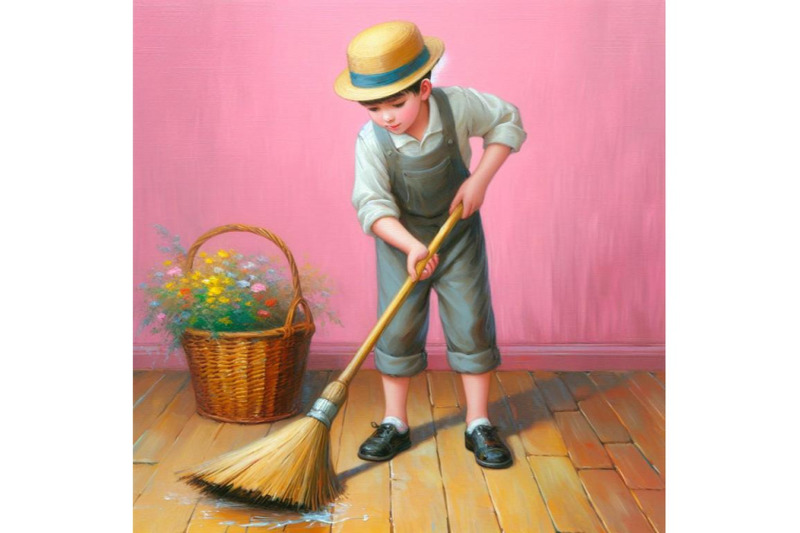 bundle-of-a-boy-diligently-sweep-floor