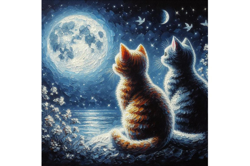 bundle-of-couple-of-cats-watching-the-moonlight