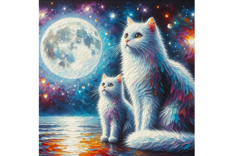 bundle-of-couple-of-cats-watching-the-moonlight