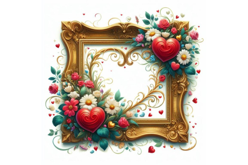 bundle-of-valentines-frame-vector-hearts-frame-for-valentines-day