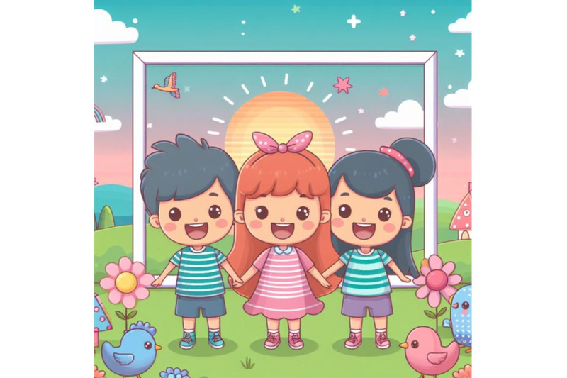 a-bundle-of-small-and-smile-colorful-kids-with-frame