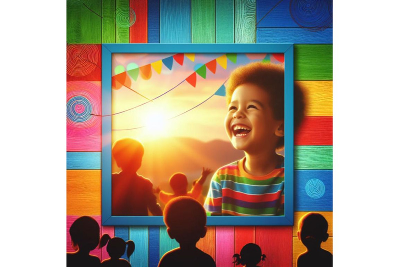 a-bundle-of-small-and-smile-colorful-kids-with-frame