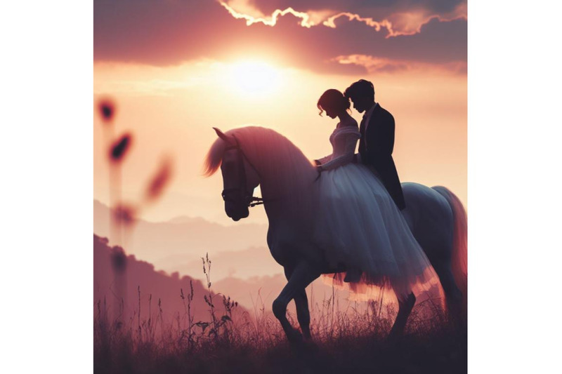 a-bundle-of-romantic-couple-on-white-horse