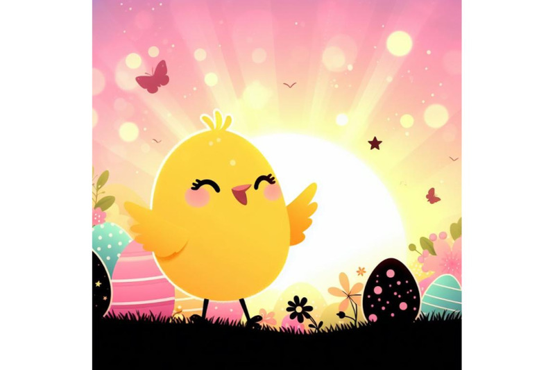 a-bundle-of-a-cute-happy-little-yellow-easter-chick