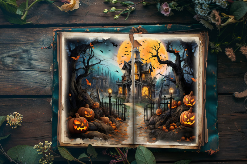 halloween-junk-journal-bifolds-pages