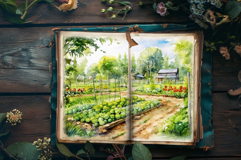 vegetable-garden-junk-journal-pages