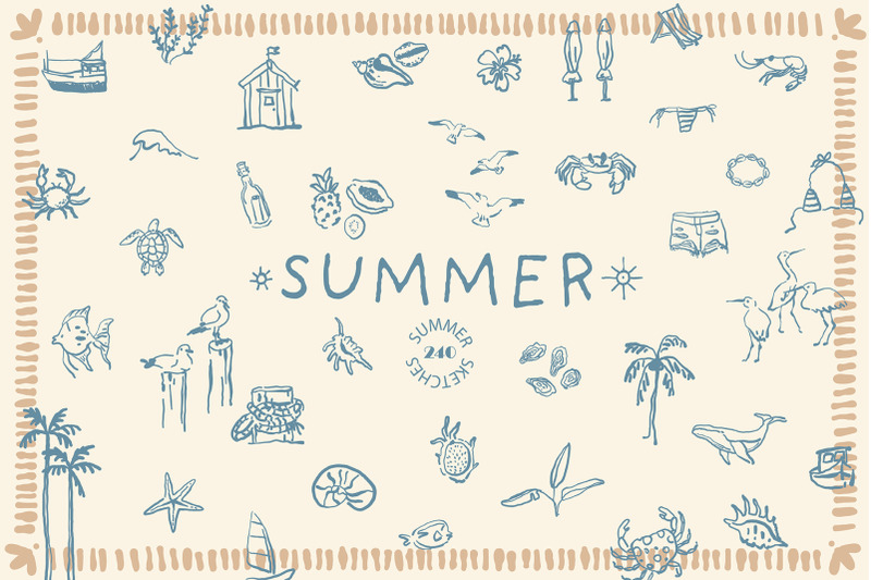 summer-hand-drawn-illustrations